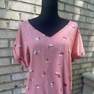 Women's Dusty Pink Floral Top